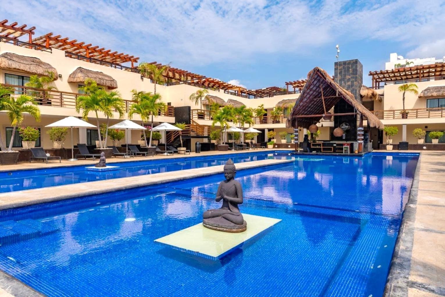 דירות פלאייה דל כרמן Departamento En Aldea Thai Con Terraza, Vista Al Mar Y Alberca Privada, Para 8 Personas מראה חיצוני תמונה